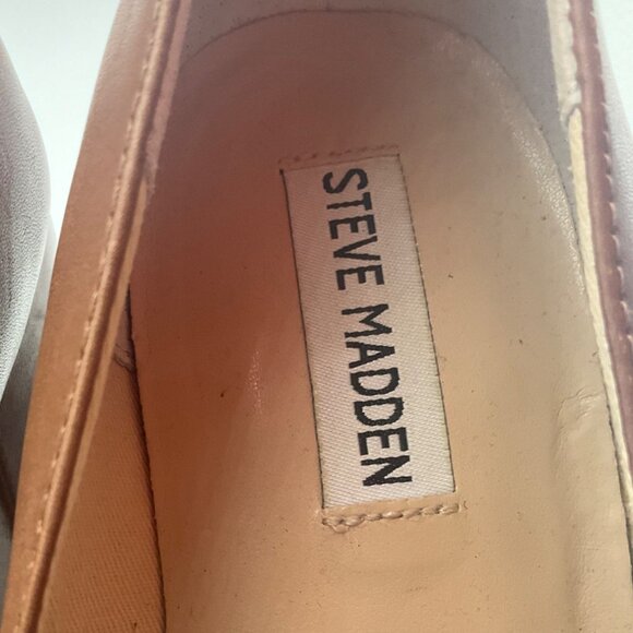 Steve Madden 11 Rhylee Brown Color Block Heel Loafers Platform Preppy Old Money - Picture 4 of 15